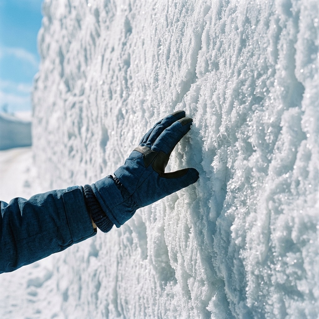 雪壁の質感